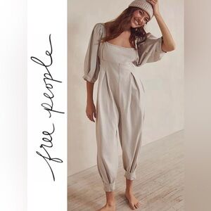 Free People Women’s Sz XS Lotta Love Romper in Almond Milk